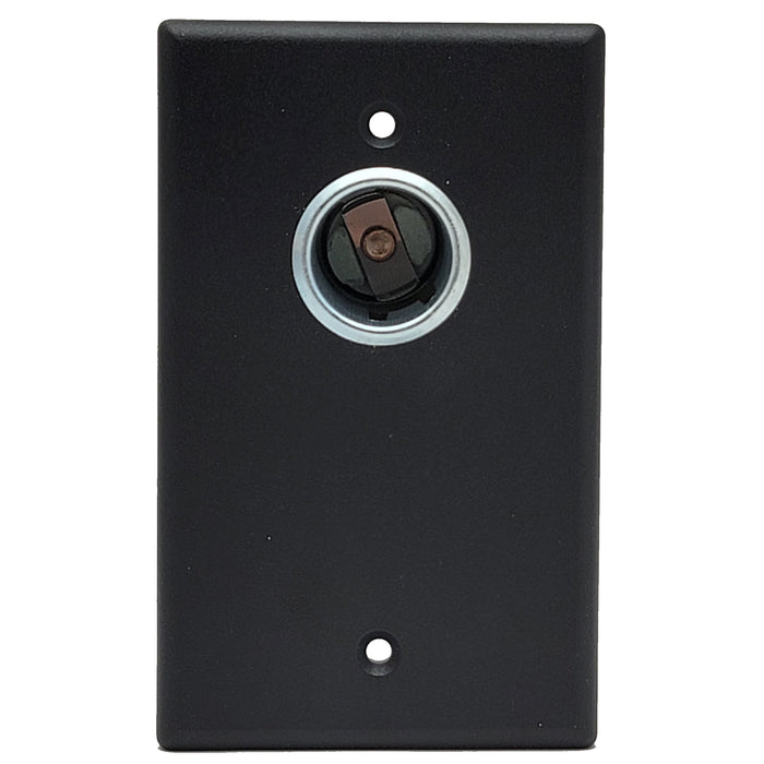12 Volt Universal Outlet Wall Plate  |  Black