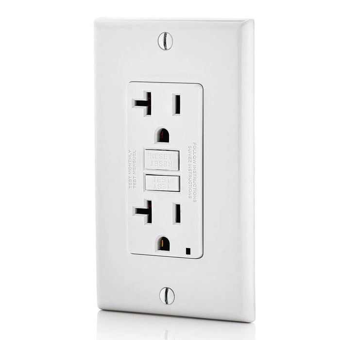 AC Outlet | 20 Amp GFCI Decorator Residential-Commercial (White) - Conversions Technology