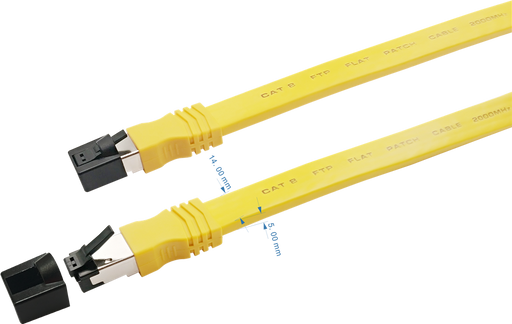 Sigma Wire & Cable | Patch Cord | Cat8, S/FTP Stranded Bare Copper, Flat 0.5ft - Conversions Technology