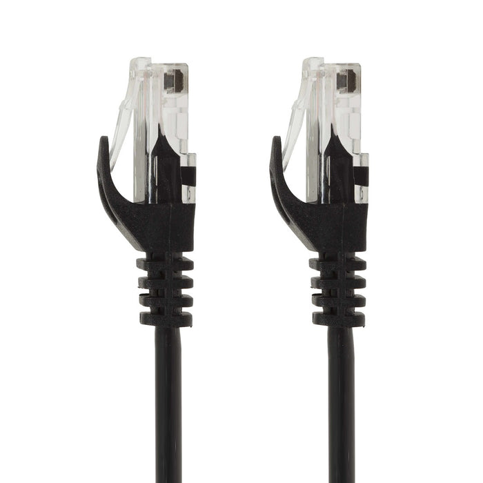 Patch Cord  |  Cat6, Black  25ft High speed ethernet patch cable