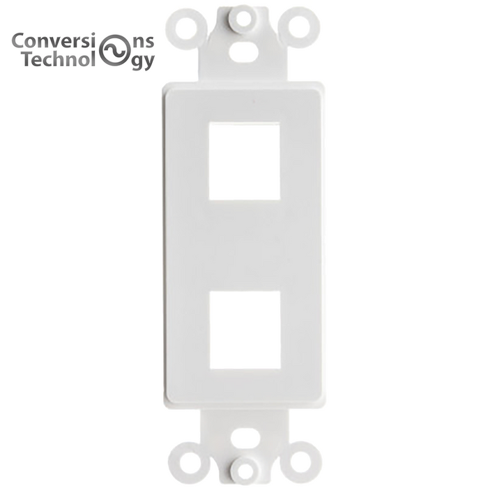 Insert for Decorator Plates |  Keystone: Choose from 1, 2, 3, 4, or 6 Keystone Holes; White or Black