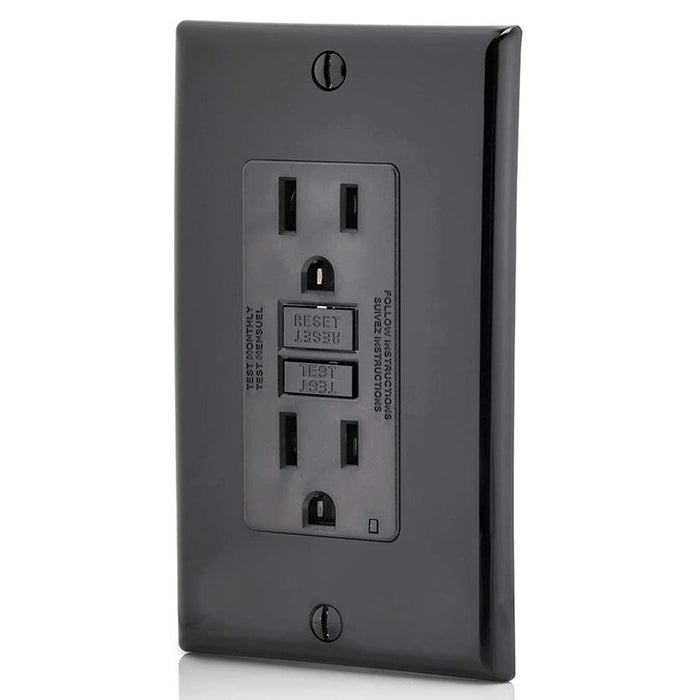 Copy of AC Outlet | 15 Amp GFCI Decorator Residential-Commercial (Black) - Conversions Technology