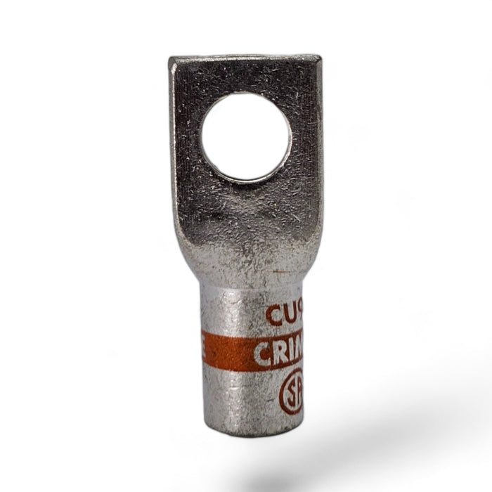 Copper Short Barrel One Hole Compression Lug 4/0 AWG 1/4-inch Bolt Size