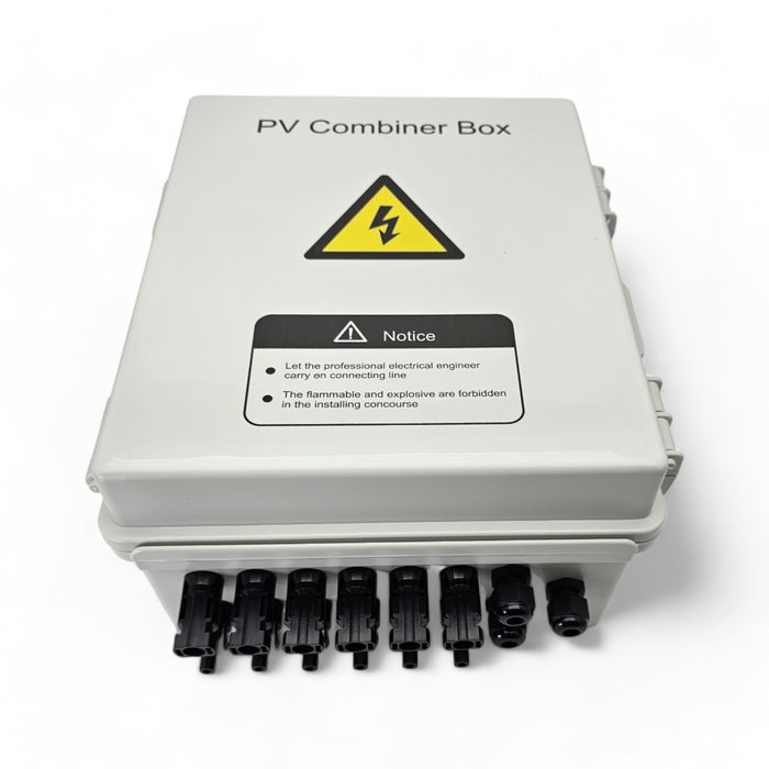 IP65 Rated 6 in 1 out 6 600V 1000V DC Solar PV Combiner Box
