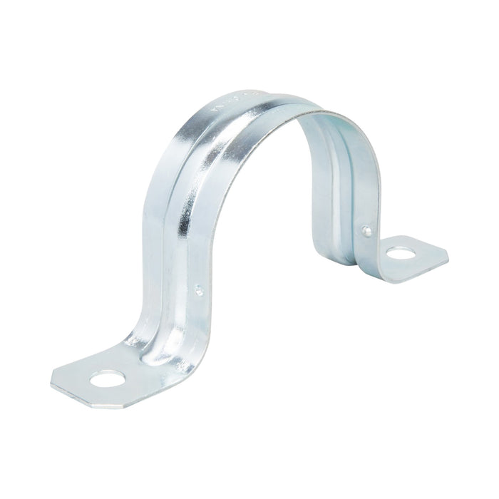 Rigid Two Hole Strap Electro-Galvanized 1-1/4"