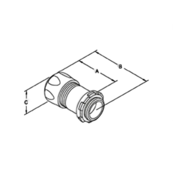 1-1/2”  EMT Compression Connector Raintight Insulated