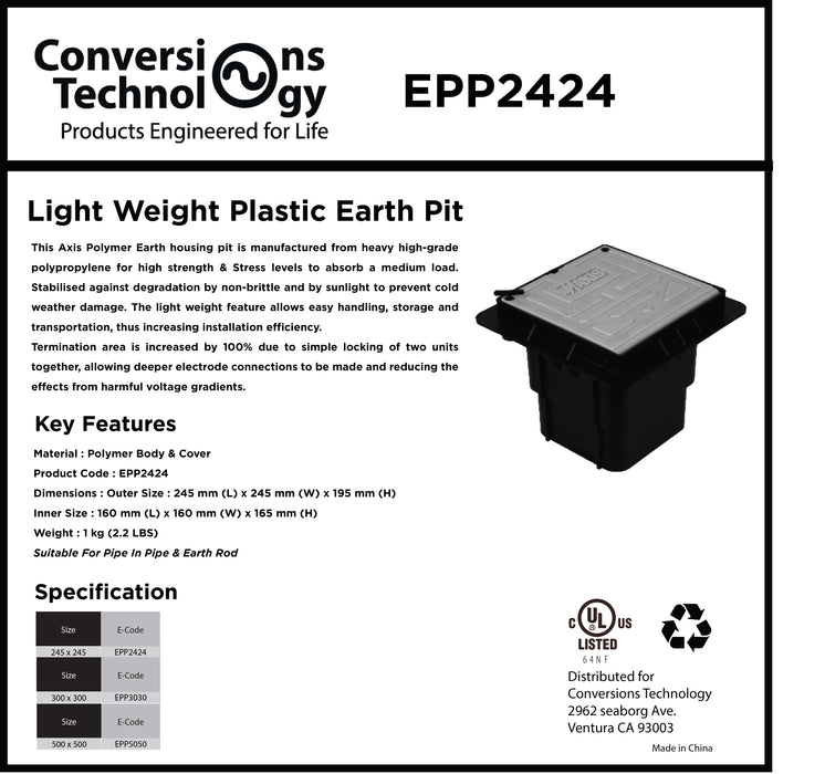 Light Weight Plastic Earth Pit - EPP2424