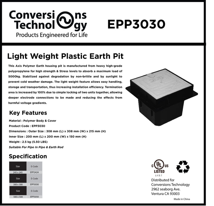 Light Weight Plastic Earth Pit - EPP3030