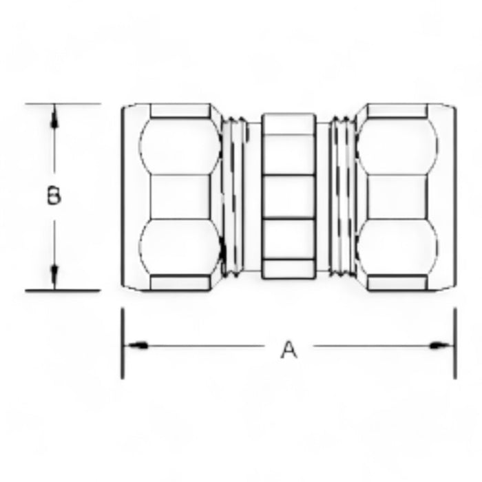 EMT Compression Coupling - Steel with Zinc Plated 2”