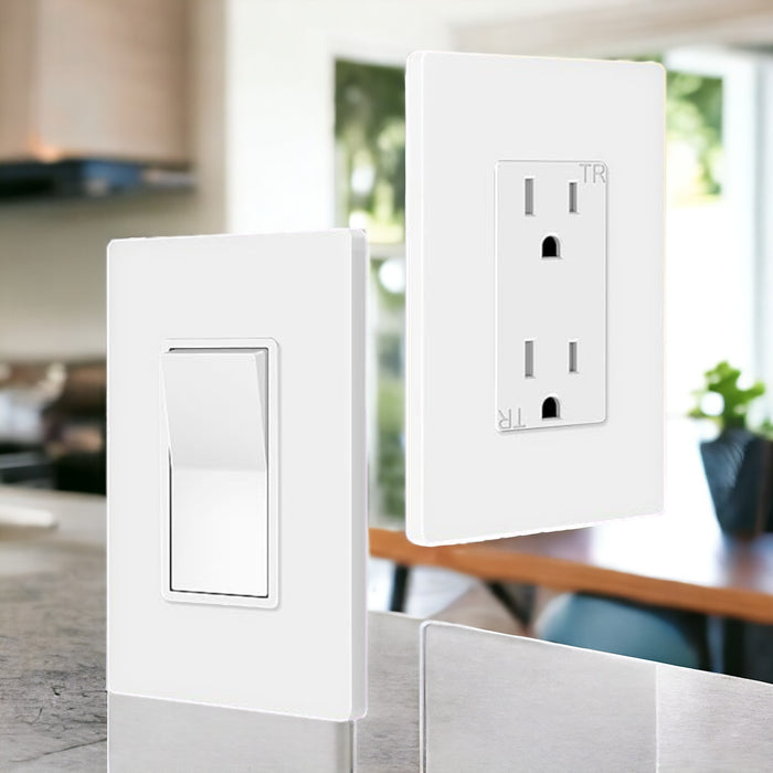 Screw less Face | Decorator Wall Plate  | 1 Gang | White