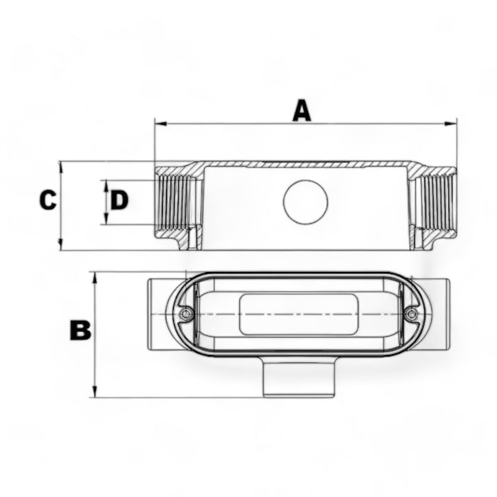 Rigid Conduit Body TSeries 1-½”  UL Threaded