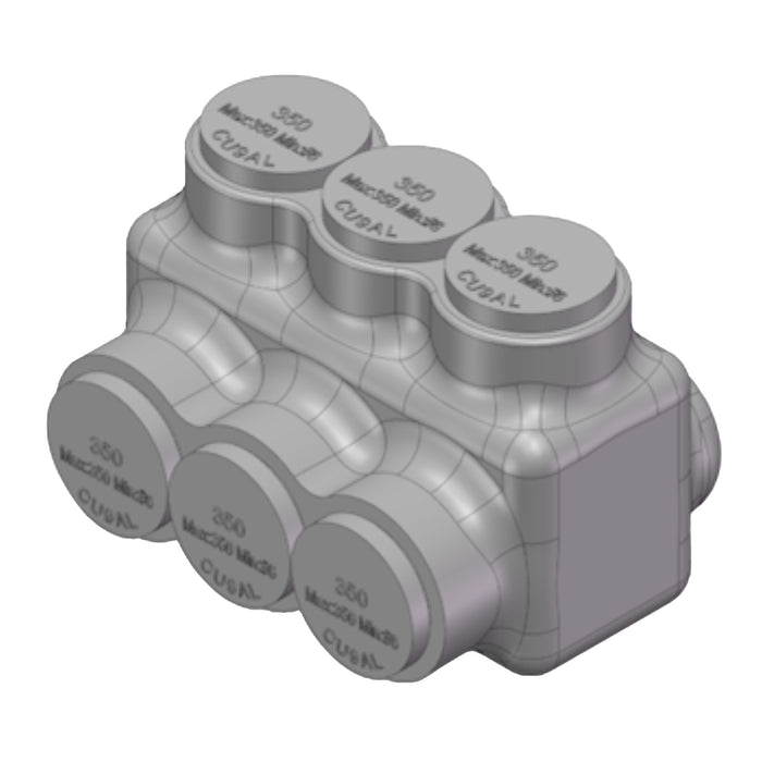 Insulated Tap Connector 6 AWG Minimum to 350 kcm (3 Port)