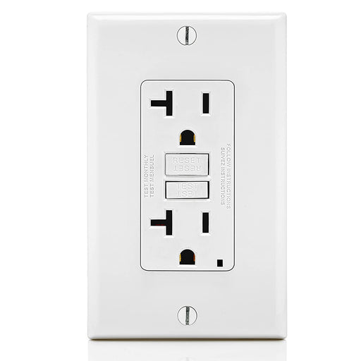 AC Outlet | 20 Amp GFCI Decorator Residential-Commercial (White) - Conversions Technology