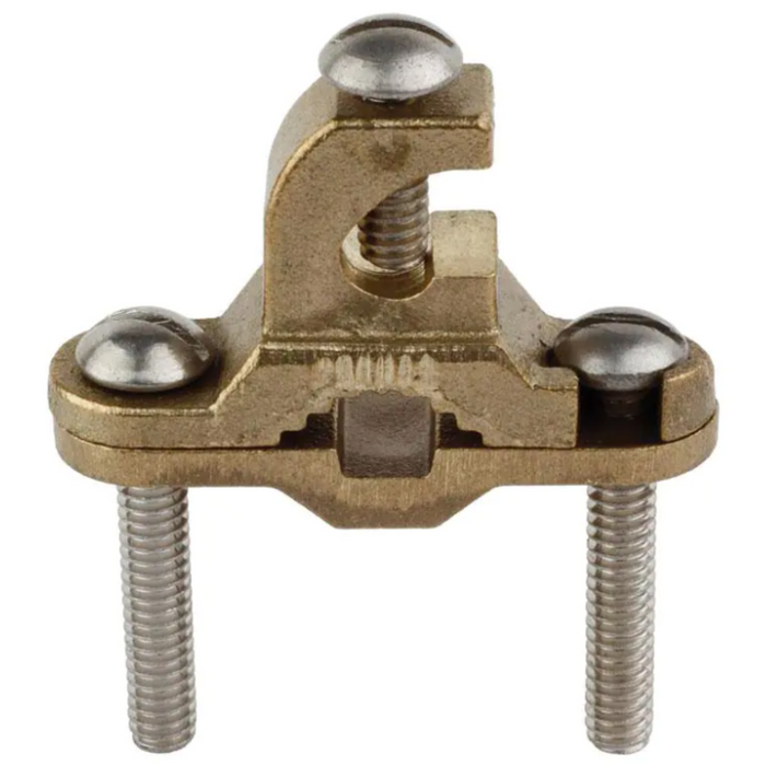 3/8 in. to 1 in. Bronze Ground Clamp with Lay-in Lug for 10 - 2 AWG