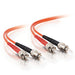 Fiber Optic Cable, ST - ST Duplex 50/125 Multimode, No Clips 3mm, 1M - Conversions Technology