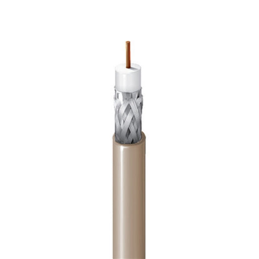Sigma Wire & Cable | Bulk RG6 Coaxial Cable | Dual Shield, 60% Braid | 1000  ft Reel-N-Box | Beige