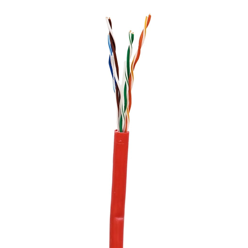 Cat6 CMP 1000ft, Reel | RED | Solid Bare Copper | Plenum | 23 Awg UTP Ethernet Cable - Conversions Technology