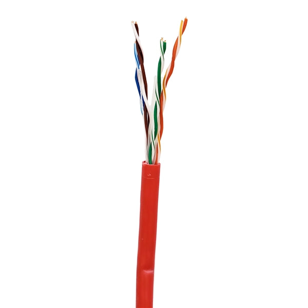 Cat6 CMR 1000ft, Box | RED | Solid Bare Copper | Riser | 23 Awg UTP Ethernet Cable - Conversions Technology