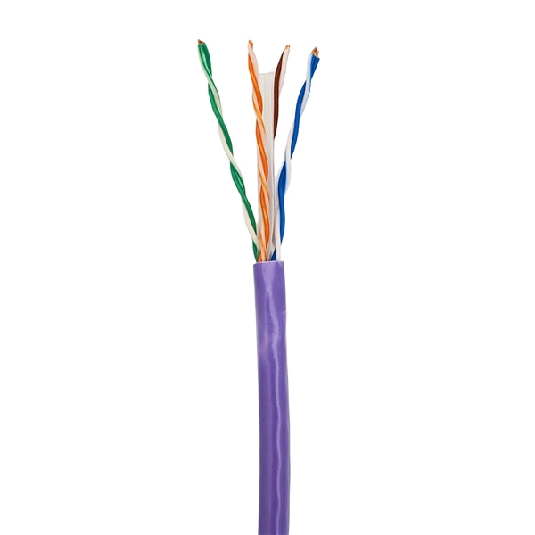 Cat5e CMR 1000ft Box | Purple | Solid Bare Copper | Riser | Ethernet Cable - Conversions Technology
