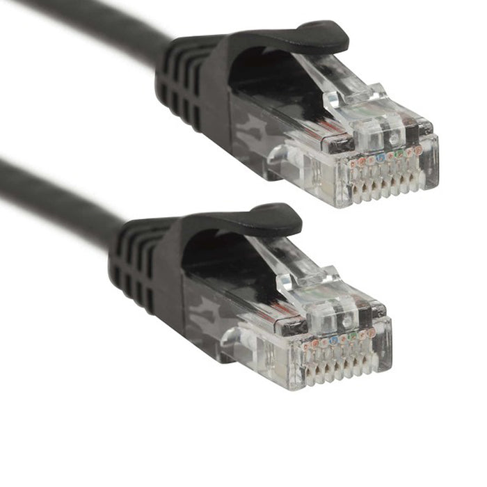 Patch Cord  |  Cat6, Black  50ft High speed ethernet patch cable