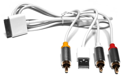 Omicron® | Specialty Cables | Apple Dock Connector to Composite AV Cable with USB - Conversions Technology