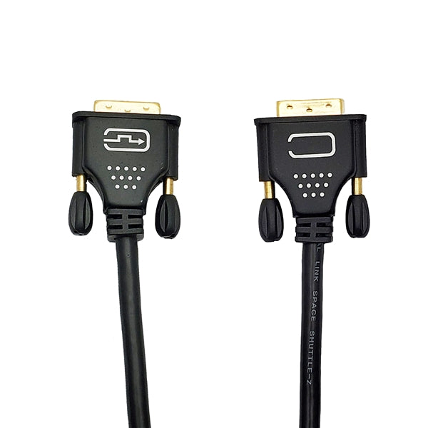 Audio Video Cable | DVI Premium, Black Aluminum Mold, 6ft - Conversions Technology