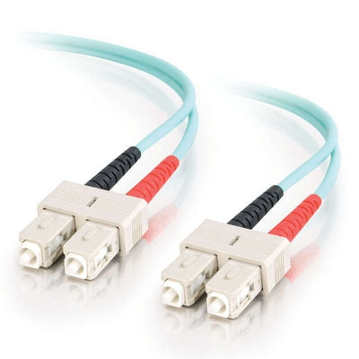 Zeta® | Fiber Optic Cable | SC - SC Duplex 10 Gig 50/125 Multimode, w/Clips 3mm, 5M - Conversions Technology