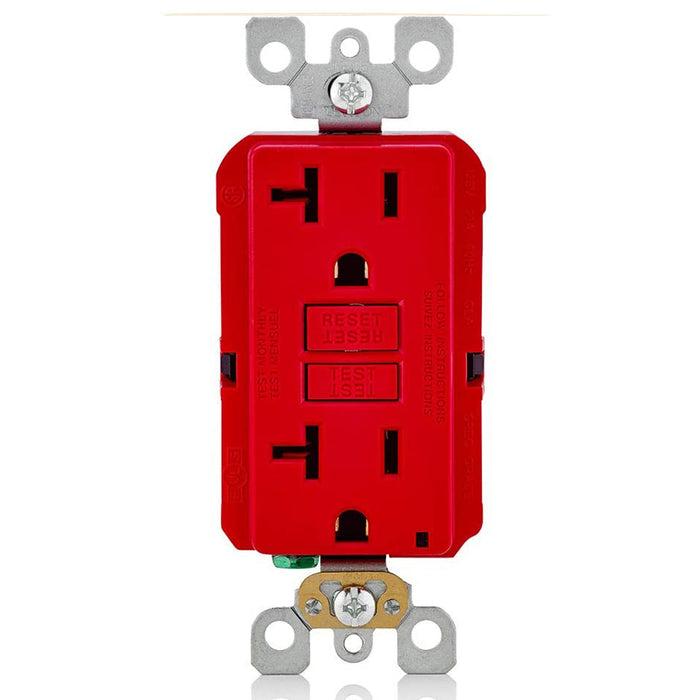 AC Outlet | 20 Amp GFCI Decorator Residential-Commercial (Red) - Conversions Technology