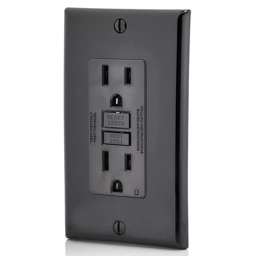 AC Outlet | 15 Amp GFCI Decorator Residential-Commercial (Black) - Conversions Technology