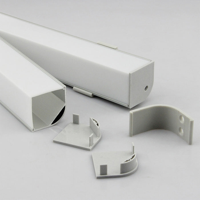 Fuse® LED | LED Profile, Corner Series | Diffuser & Housing for LED Double-Line Ribbon Light Strips - Conversions Technology