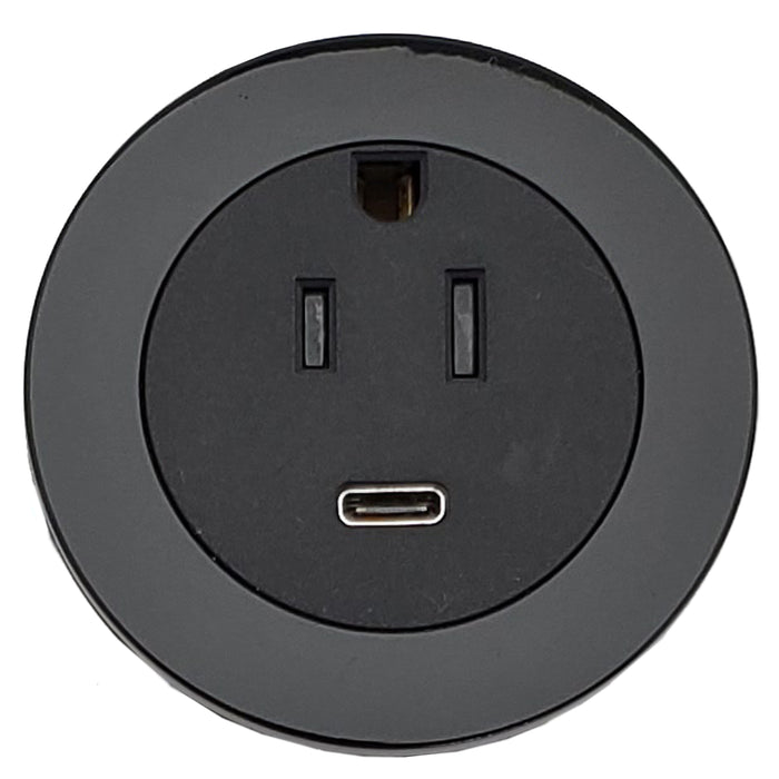 Embedded power outlet with built in fast charge USB type-c | ETL rated - Conversions Technology