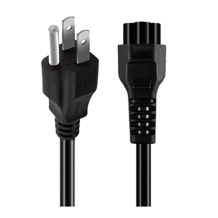 Power Cord | NEMA 5-15P to C5 | 18AWG | 12ft | Black - Conversions Technology