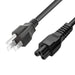 Power Cord | NEMA 5-15P to C5 | 18AWG | 12ft | Black - Conversions Technology