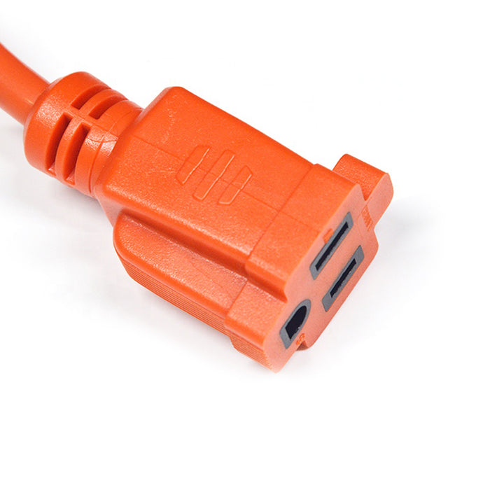 Extension Cord | 100 ft 3-wire extension cord 16/3 orange indoor outdoor - Conversions Technology