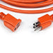 Extension Cord | 100 ft 3-wire extension cord 12/3 orange indoor outdoor - Conversions Technology