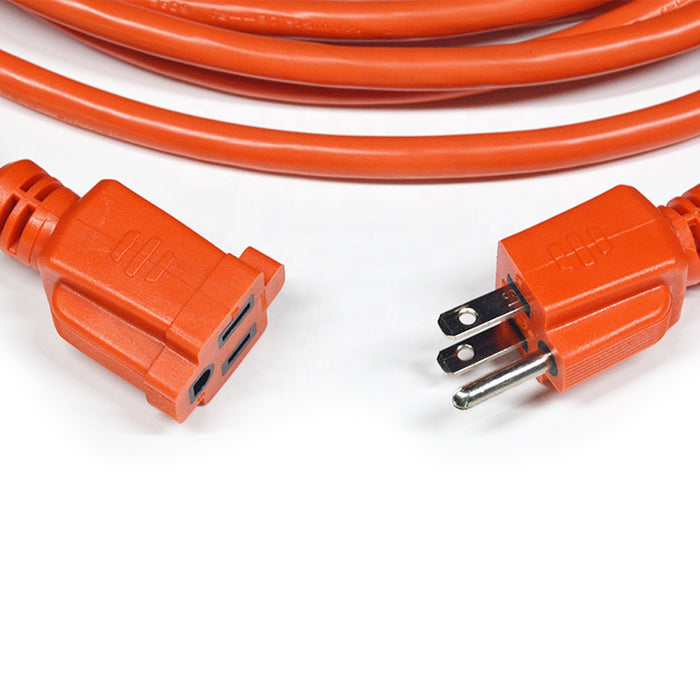 Extension Cord | 50 ft 3-wire extension cord 16/3 orange indoor outdoor - Conversions Technology