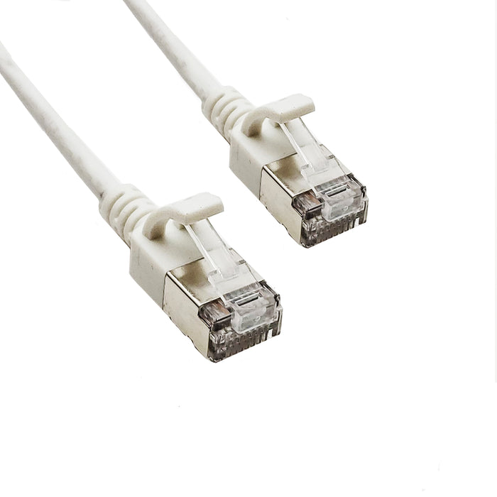 Sigma Wire & Cable | Sigma7 Super Slim Premium Patch Cable | Cat7, White 7ft - Conversions Technology