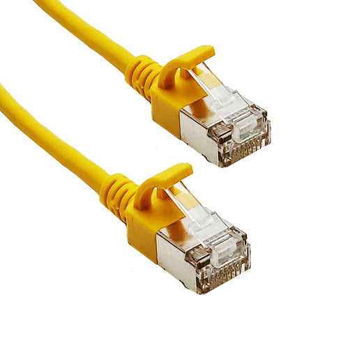 Sigma Wire & Cable | Sigma7 Super Slim Premium Patch Cable | Cat7, Yellow 3ft - Conversions Technology