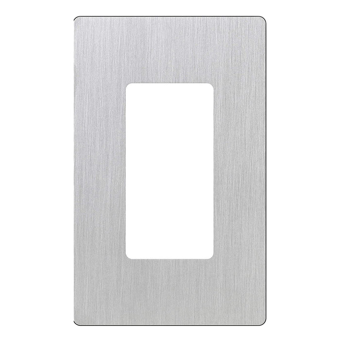 Okta Decora Wall Plate | No-Screw Face Plate, 1 Gang, Stainless Steel Finish - Conversions Technology