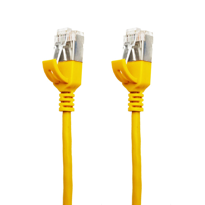 Sigma Wire & Cable | Sigma7 Super Slim Premium Patch Cable | Cat7, Yellow 7ft - Conversions Technology
