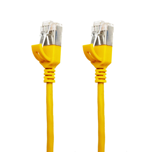 Sigma Wire & Cable | Sigma7 Super Slim Premium Patch Cable | Cat7, Yellow 1ft - Conversions Technology